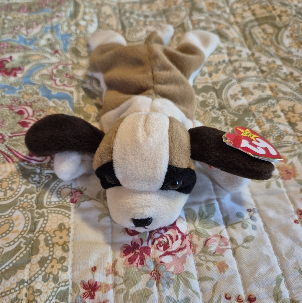 ❤️‍🔥 Vintage Ty Beanie Baby 1996 Bernie Dog Plush Kids Toy With Tag